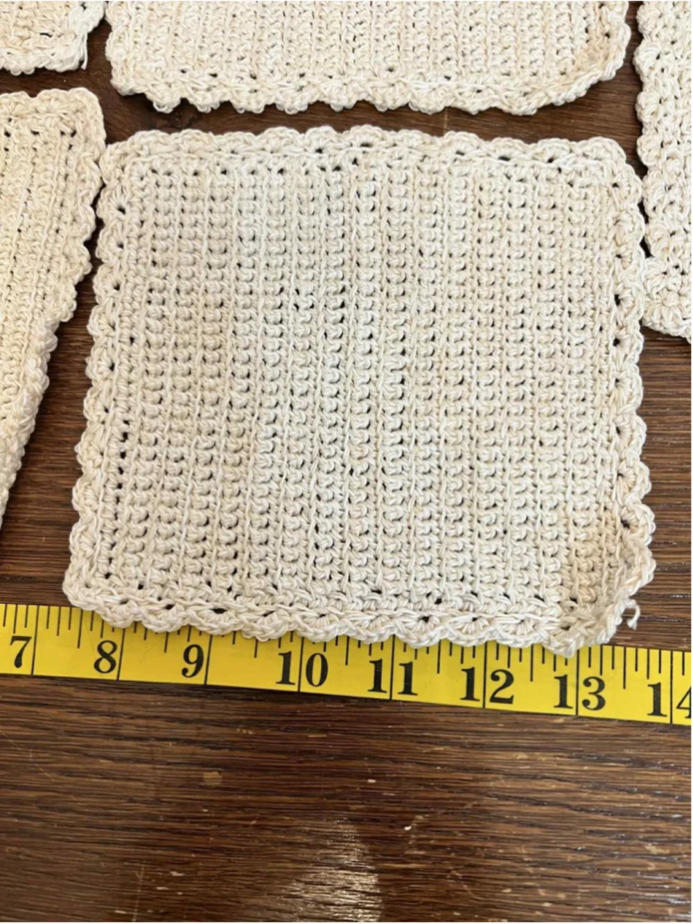 Set of 5 Hand Crocheted Cotton Scrubbies Eco Friendly Reusable Dish Wash Cloths